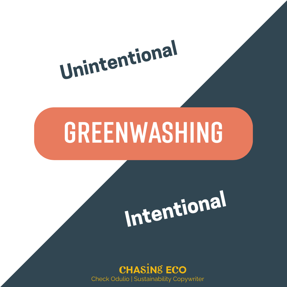 Intentional Greenwashing vs Unintentional Greenwashing